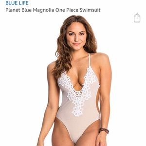NEW Blue Life Blue Magnolia one piece bathing suit